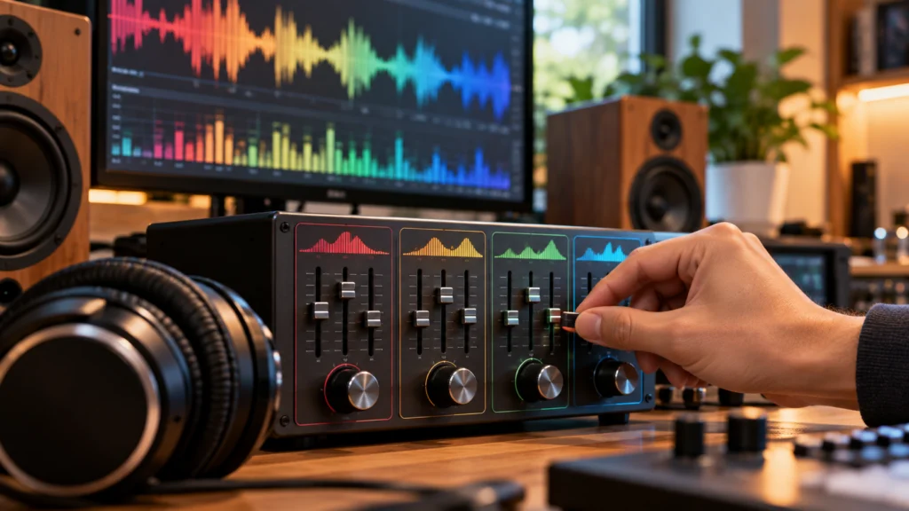Adjusting quad equalizer settings with small EQ changes