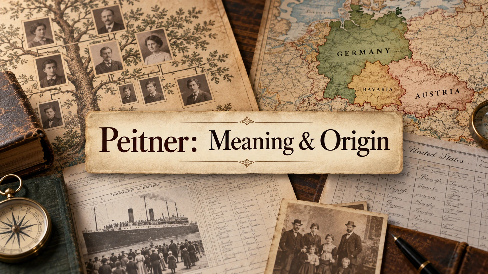 Peitner meaning and surname origin genealogy