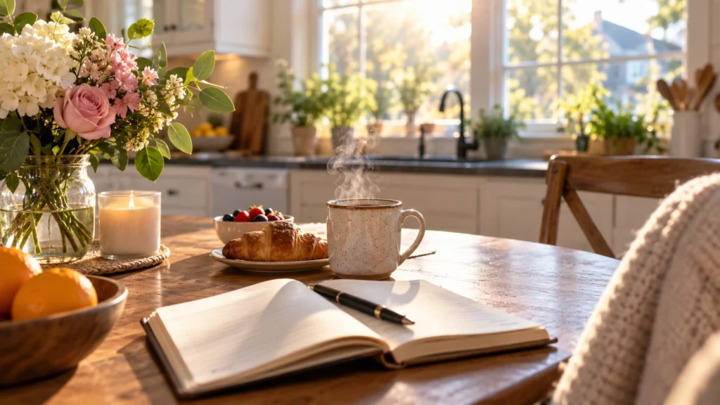 Peaceful morning scene for thankful Tuesday blessings