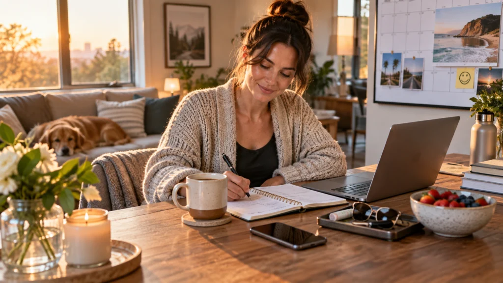 Thursday morning motivation with coffee and a daily planner